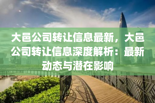 大邑公司转让信息最新，大邑公司转让信息深度解析：最新动态与潜在影响