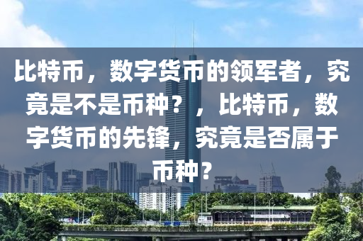 比特币，数字货币的领军者，究竟是不是币种？，比特币，数字货币的先锋，究竟是否属于币种？