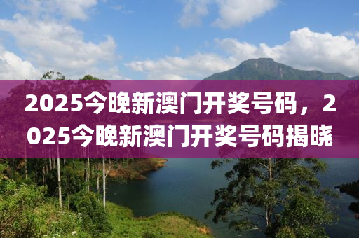 2025今晚新澳门开奖号码，2025今晚新澳门开奖号码揭晓