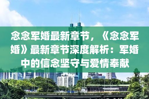 念念军婚最新章节，《念念军婚》最新章节深度解析：军婚中的信念坚守与爱情奉献