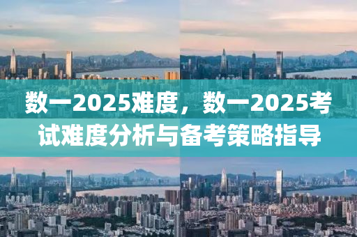 数一2025难度，数一2025考试难度分析与备考策略指导