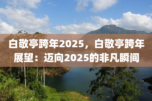 白敬亭跨年2025，白敬亭跨年展望：迈向2025的非凡瞬间