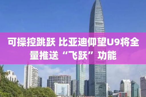 可操控跳跃 比亚迪仰望U9将全量推送“飞跃”功能