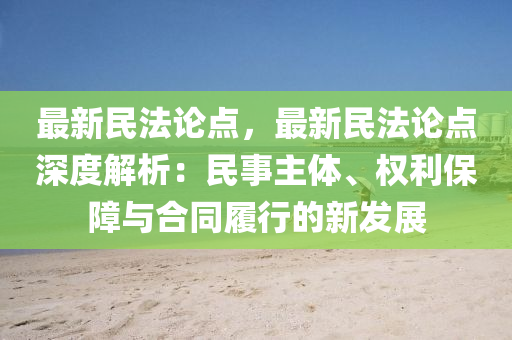 最新民法论点，最新民法论点深度解析：民事主体、权利保障与合同履行的新发展