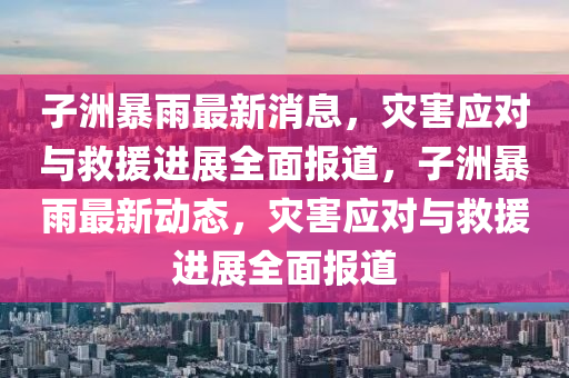 子洲暴雨最新消息，灾害应对与救援进展全面报道，子洲暴雨最新动态，灾害应对与救援进展全面报道