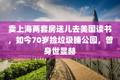 卖上海两套房送儿去美国读书，如今70岁捡垃圾睡公园，曾身世显赫