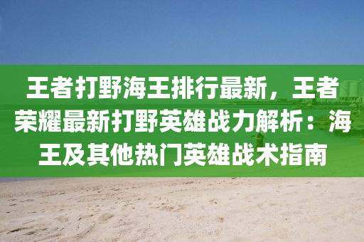 王者打野海王排行最新，王者荣耀最新打野英雄战力解析：海王及其他热门英雄战术指南