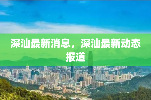 深汕最新消息，深汕最新动态报道