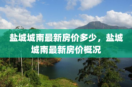 盐城城南最新房价多少，盐城城南最新房价概况