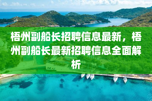 梧州副船长招聘信息最新，梧州副船长最新招聘信息全面解析