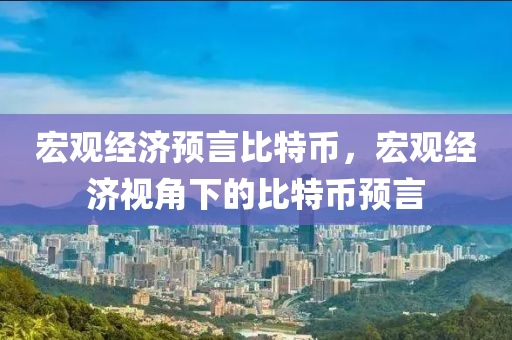 宏观经济预言比特币，宏观经济视角下的比特币预言