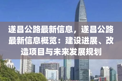 遂昌公路最新信息，遂昌公路最新信息概览：建设进展、改造项目与未来发展规划