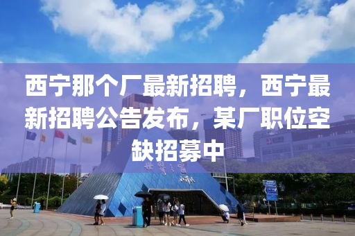 西宁那个厂最新招聘，西宁最新招聘公告发布，某厂职位空缺招募中