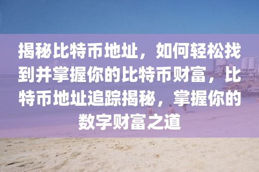 揭秘比特币地址，如何轻松找到并掌握你的比特币财富，比特币地址追踪揭秘，掌握你的数字财富之道