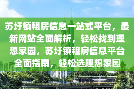 苏圩镇租房信息一站式平台，最新网站全面解析，轻松找到理想家园，苏圩镇租房信息平台全面指南，轻松选理想家园