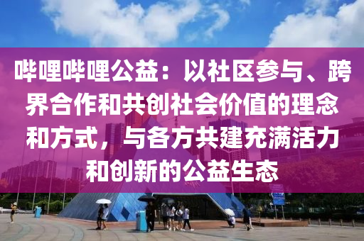 哔哩哔哩公益：以社区参与、跨界合作和共创社会价值的理念和方式，与各方共建充满活力和创新的公益生态