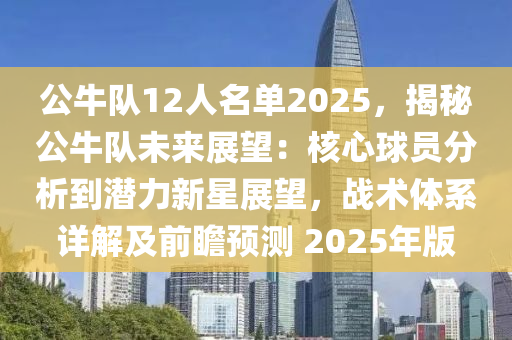 公牛队12人名单2025，揭秘公牛队未来展望：核心球员分析到潜力新星展望，战术体系详解及前瞻预测 2025年版