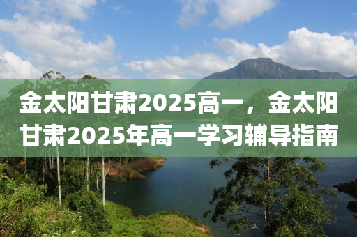 金太阳甘肃2025高一，金太阳甘肃2025年高一学习辅导指南