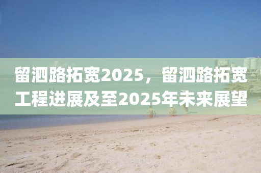 留泗路拓宽2025，留泗路拓宽工程进展及至2025年未来展望