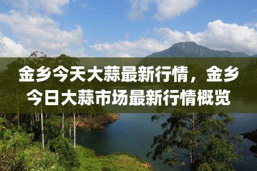 金乡今天大蒜最新行情，金乡今日大蒜市场最新行情概览