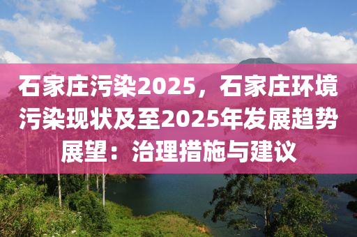 石家庄污染2025，石家庄环境污染现状及至2025年发展趋势展望：治理措施与建议